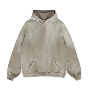 เสื้อฮู้ดดี้ผู้ชายผ้าคอตตอน 100% ทรงปกติ สำหรับฤดูหนาว แบบถักเนื้อหนา ซักย้อมสีแบบแอซิดวอช ระบายอากาศได้ดี รับผลิตตามสั่งขายส่ง - Product Image 4