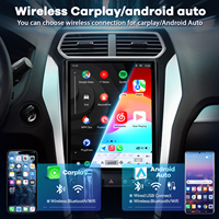 Reproductor de DVD con Pantalla de Radio Estilo Tesla de 12.1 Pulgadas, Snapdragon 665 para Ford Explorer 2011-2019, CarPlay Inalámbrico, QLED, 4+64 GB