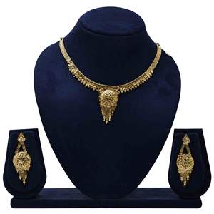 Wholesale Fashion Jewelry 14K 18K 24K Gold Plated, Forming Necklaces Set, Indian Jewelry, Brass Gold <b>Filled</b> Jewelry Oro Joyeria. - Product Image 1