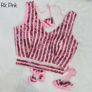 Zari – Blouse de travail en cuivre de qualité pour femmes, broderie lourde, de fournisseur et d'exportateur indien - Product Image 3