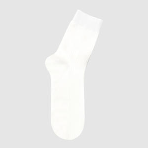Chaussettes en coton pour hommes - Chaussettes habillées mi-mollet épaisses, couleur unie, design côtelé coréen pour le travail quotidien ODM-Plain D MC010 - Product Image 4