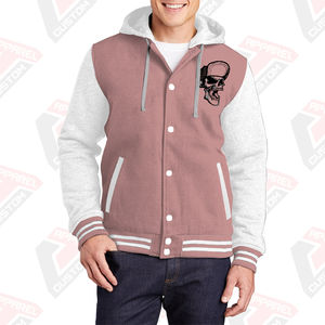 Veste universitaire personnalisée et chaude à capuche 100% coton polaire délavé à la pierre brodé impression numérique teint en plaine hiver pour hommes - Product Image 1