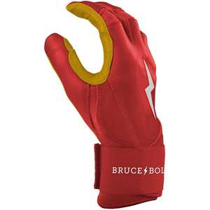 Gants de frappe de baseball en cuir premium avec poignée Boost et longue sangle de poignet pour adulte OEM/ODM Bruce Bolt - Product Image 3