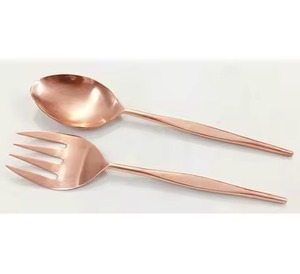 Poignée en résine et acier inoxydable avec serveur à salade plaqué argent pour cuisine Nouveau design - Product Image 6