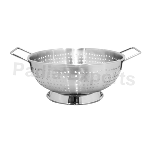 Global Passoire passoire profonde moderne en argent avec poignée en acier inoxydable Passoire alimentaire en métal durable passoire de cuisine - Product Image 1