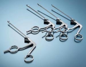 6 Piezas de Pinzas Artroscópicas de Acero Inoxidable Nuevas de 2.0x135mm, Rectas + Pinzas de Sutura de 30 Grados Derecha e Izquierda para Cirugía - Product Image 1