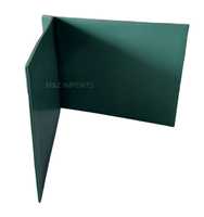 Porte-menu en cuir PU vert de haute qualité certifié ISO9001:2015, format A4, design gaufré or pour restaurants, logo personnalisé