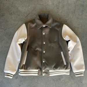 Personnalisable Vintage Varsity Jacket 100% Laine Logo Brodé sur le devant Taille XS Fermeture à Glissière Hiver Oem Service - Product Image 1