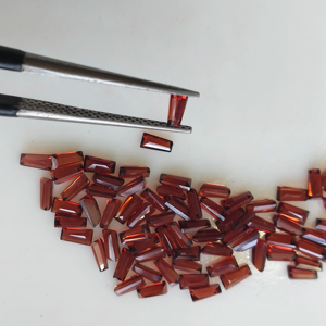 1x2x4มม. สีแดงโกเมนเรียวบาแกตต์ตัดอัญมณีธรรมชาติ - Product Image 1