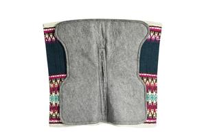 Cojín de sillín occidental de fieltro de lana merino 100% al por mayor ecuestre con diseño tejido colorido - Product Image 3