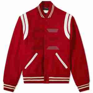 Veste universitaire pour hommes imprimée de logo personnalisé en gros d'usine coupe confortable et séchage rapide en tissu de laine vêtements longs - Product Image 4