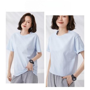 T-shirts pour hommes en matière personnalisée, neufs, manches courtes, couleur unie, respirants, col rond, coupe classique - Product Image 6