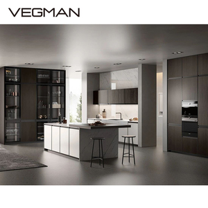 Tủ bếp đồ nội thất màu trắng sơn mài tủ hiện đại tùy chỉnh thiết kế nhôm ngăn kéo tủ đặt - Product Image 2