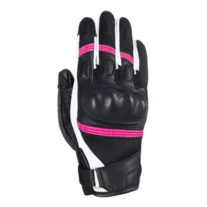 Ladies Short Cuff Vented Summer Motorcycle Gloves Black White Pink Motorcycle Auto Racing Wear Genuine Leather Gloves For Men - Product Image 2