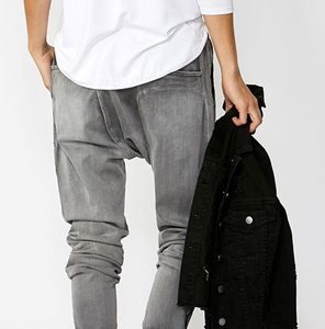 Pantalones de chándal 100% algodón de alta calidad, elásticos de lujo, cintura de caída en la entrepierna, ajustados, cónicos, para correr - Product Image 6