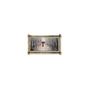 Defne tela donna con ombrello rustico ha portato la pittura leggera