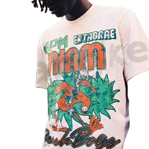 T-shirt personnalisé à col rond pour homme en coton biologique, effet vieilli, uni, lourd, avec logo sérigraphié, séchage rapide, respirant, toutes saisons - Product Image 3