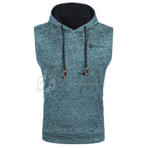 High Quality <b>Sleeveless</b> <b>Hoodie</b> for Adults Cotton Polyester Solid Print Pattern Winter Outdoor Zipper Design Puff Plain Dyed - Product Image 1
