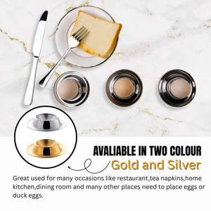 Hot Selling Tableware Round Stainless Steel <b>Egg</b> Cups Small Kitchen <b>Egg</b> Display Stand Holders Boiled <b>Egg</b> Containers - Product Image 5
