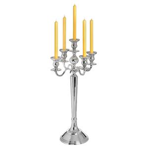 Candélabres décoratifs nickelés à vendre, chandelier en métal fait à la main pour la décoration - Product Image 1