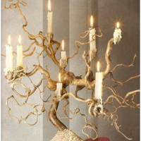 Bougeoir Votif Vintage Couleur Argent Gravé Design Décoratif Maison Mariage Centre de Table Pilier Forme Cône Candélabre