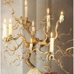 Bougeoir Votif Vintage Couleur Argent Gravé Design Décoratif Maison Mariage Centre de Table Pilier Forme Cône Candélabre - Product Image 3