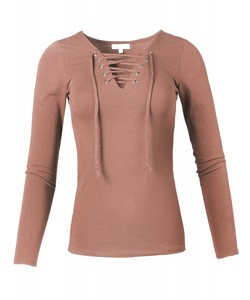 Camisetas deportivas de manga larga para mujer, camisetas de Yoga para mujer, camiseta informal de manga larga transpirable de algodón peinado 100% para mujer de Pakistán - Product Image 3