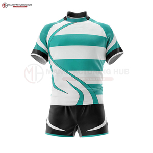 Prix d'usine bas quantité minimale de commande uniforme de maillot de rugby rouge personnalisé avec des prix bon marché uniforme de rugby professionnel Logo personnalisé - Product Image 5