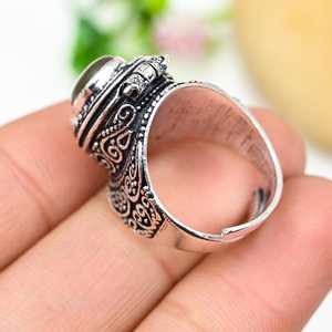 Bague boîte à pilules en labradorite, ajustable, argent sterling 925, pierre précieuse, boîte secrète, cadeaux d'anniversaire - Product Image 2