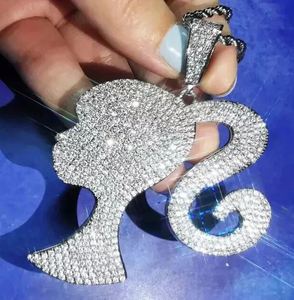 จี้เพชรโมอิสแท้ทรงกลม3.30Ct 14K เคลือบทองคำขาว - Product Image 1