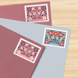 Vintage Floral Usa usado franqueo <span class=keywords><strong>sello</strong></span> pegatinas Postal Forever Stamps Post sellos recompensa pegatina para decoraciones <span class=keywords><strong>de</strong></span> boda - Product Image 2