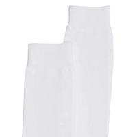 Chaussettes d'hiver unisexes pour uniforme scolaire, pour enfants et adultes, blanches unies, séchage rapide, respirantes, avec logo personnalisé sur le bord et le bas