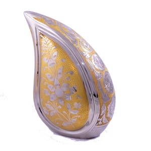 Latest Design Tear Drop Shape Customized Cremation Urns Brass Metal <b>Keepsake</b> Adult Ashes Cremation Urn for Sale - Product Image 4