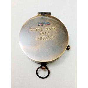 เข็มทิศทองเหลืองแบบแม่เหล็กมีเข็มทิศแบบเรียบสไตล์วินเทจแบบโบราณสลักได้ - Product Image 5