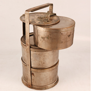 Ancienne Boîte Tiffin Ronde Laiton Design Gravé Merveilleux Design Forme Ronde Cuivre Pique-Nique Boîte Tiffin Avec Poignée En Gros - Product Image 6