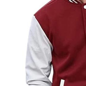 Chaqueta Varsity Personalizada con Estampado de Descarga, Cuello Alto, Logotipo Frontal, Estilo Urbano, para Hombre / Chaqueta Varsity Casual Privada para Hombre - Product Image 5