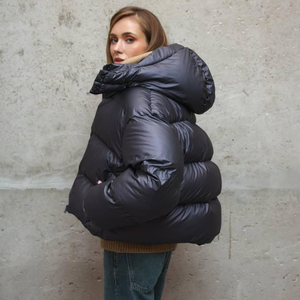 Lightweight Dyed Wool Padded <b>Womens</b> Puffer Jacket Quilted Insulation Waterproof Breathable <b>Winter</b> Outerwear for Export Bulk - Product Image 4