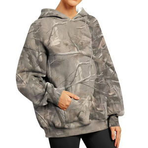 Suministro de fábrica, gran oferta, Sudadera con capucha personalizada con hojas de Maile para mujer, impresión personalizada a pedido, Midriff-Baring para mujer - Product Image 5