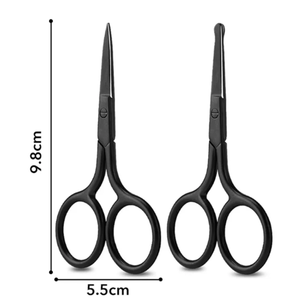 Outils de beauté de ciseaux à sourcils et à cils en acier inoxydable noir de haute qualité avec lame incurvée et tranchante - Product Image 3