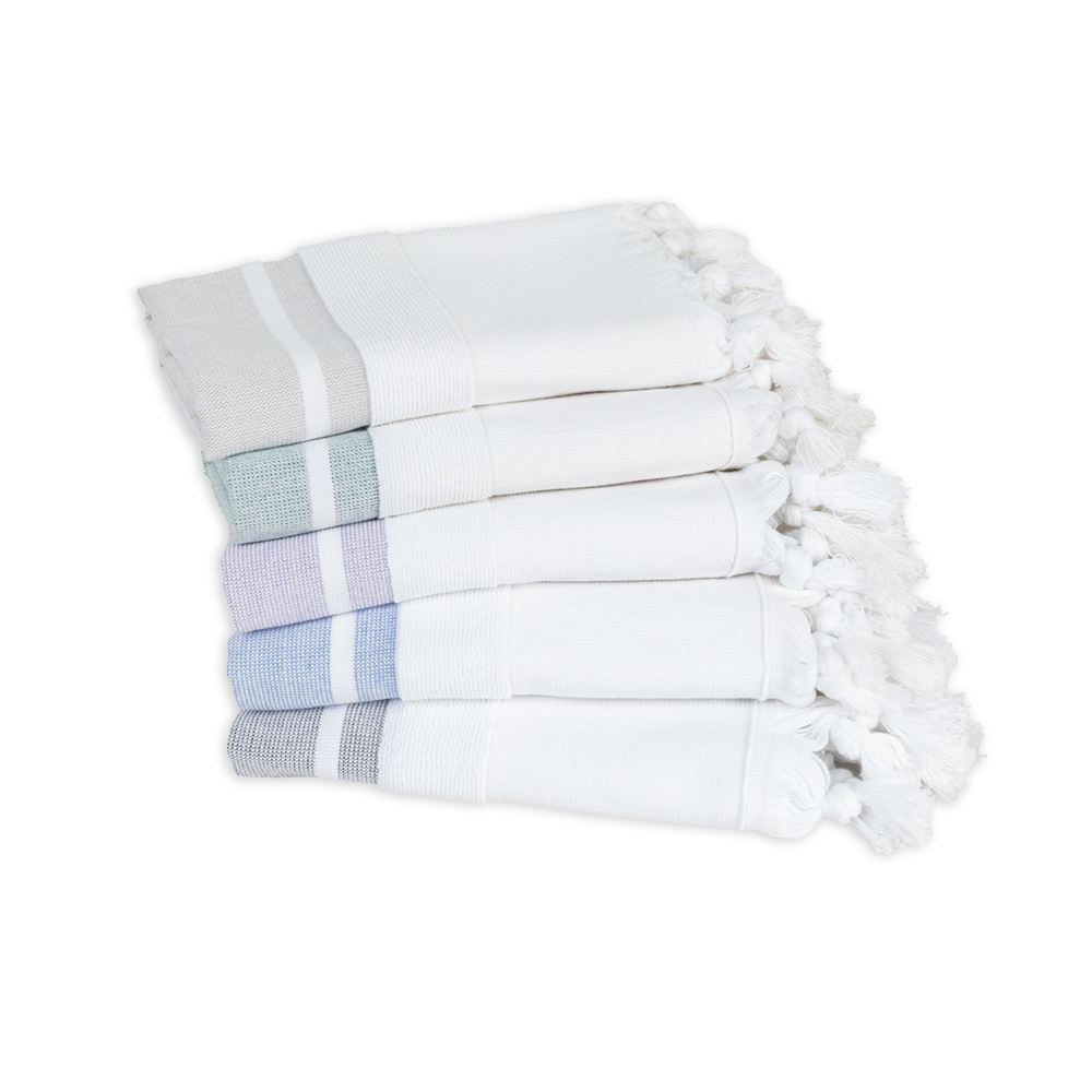 White - Blue Stripes