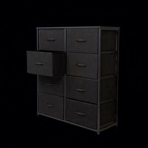 Commode moderne à 8 tiroirs en MDF, armoire de rangement autoportante en bois de pin, fournisseur de meubles de chambre à coucher - Product Image 3