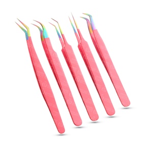 La finition mate donne une prise en main et un contrôle lisses pince à cils appropriée en acier inoxydable points pointus logo personnalisé - Product Image 2