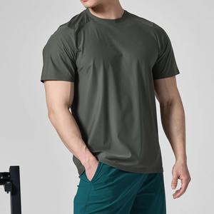 Logo personnalisé plaine vierge respirant Gym Ftiness T-Shirt séchage rapide 85% polyester 15% Spandex décontracté Fit T-Shirt pour hommes - Product Image 4