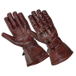Gants de course en cuir de vachette ciré pour les sports d'hiver, le ski et le motocross, la protection des motards. - Product Image 6