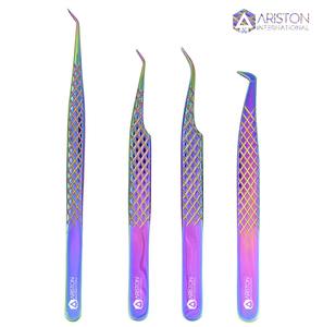 Ensemble de 4 pinces à épiler multicolores en acier inoxydable personnalisables pour enlever les perchoirs OEM - Product Image 5