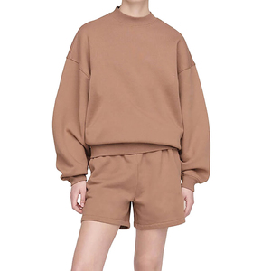 Sudadera con Capucha Unisex Informal de Invierno, Estilo Francés, con Logotipo Personalizado, Conjuntos Cortos con Técnicas de Lavado - Product Image 1