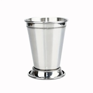 New Design <strong>2025</strong> <strong>Fancy</strong> Mint Julep <strong>Glass</strong> Fresh Arrival Super Quality Metal Silver Color Drinkware Serving Julep <strong>Cup</strong> for Barware