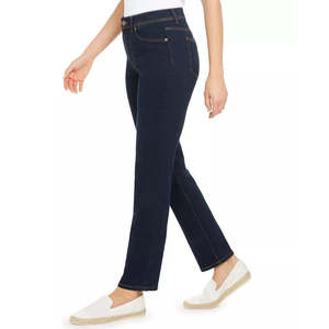 Jeans da Donna Style Co in Denim Scuro, Taglio Skinny, Traspiranti, con Effetto Contenitivo, Taglia XL, Stile Casual Semplice - Product Image 3