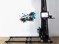 Calcomanía para el hogar de alta resolución 3D 4D 5D Zeescape imagen directa Mural papel tapiz máquina de impresión precio impresora de pared para la venta