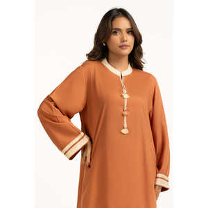 ชุดผ้าลินินอาหรับแบบเข้าชุด IUSTTS-1077 สำหรับฤดูใบไม้ผลิ/ฤดูร้อน - Product Image 3